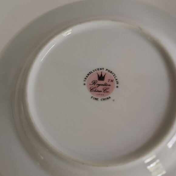 Golden Elegance Round Covered Butter Plate | by Royalton | White with Gold Bands - Picture 4 of 6